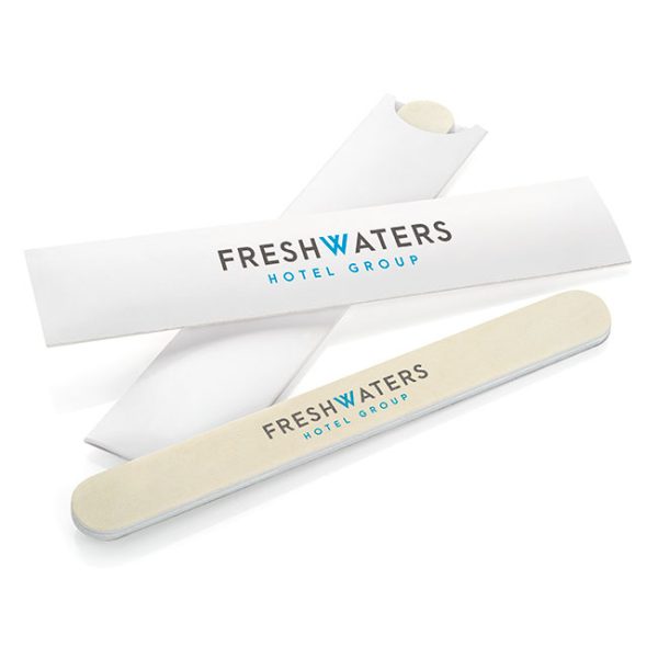 White Foam Backed Emery Board in a Card Sleeve (18cm)