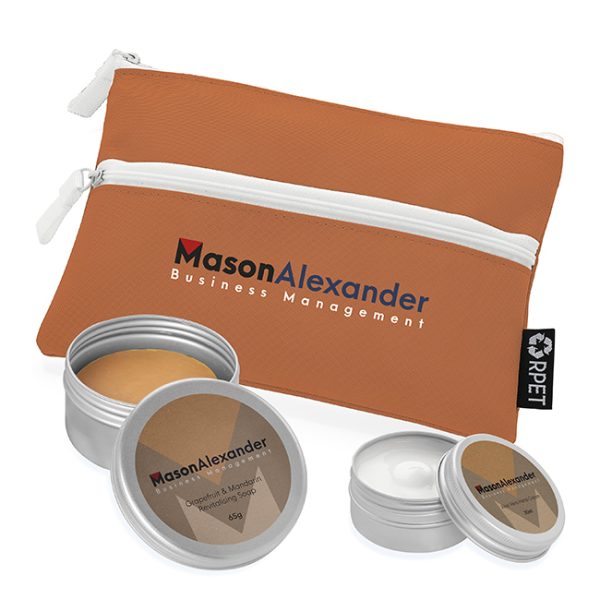 Grapefruit & Mandarin Hand Care Set in a Printed rPET Bag