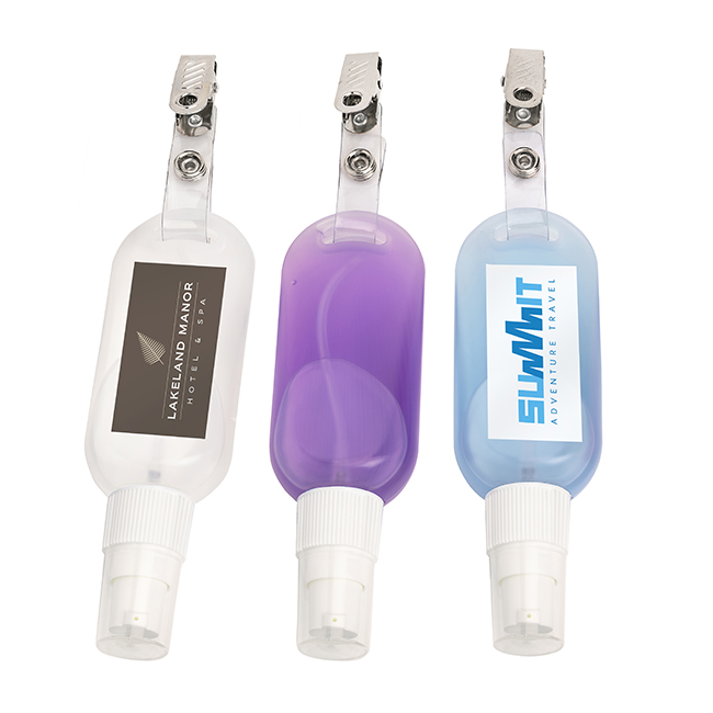 Alcohol Free Antibacterial Refillable Hand Sanitiser on a Clip (50ml) - Image 3