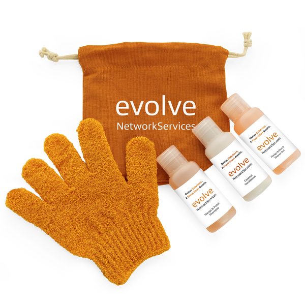 Mango & Peach Toiletry Set in a Hemp Bag