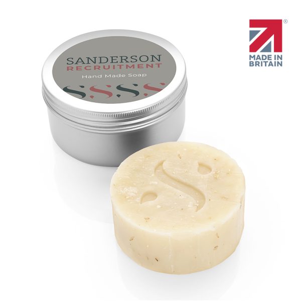 Debossed Hand Made Soap in a Tin (65g)
