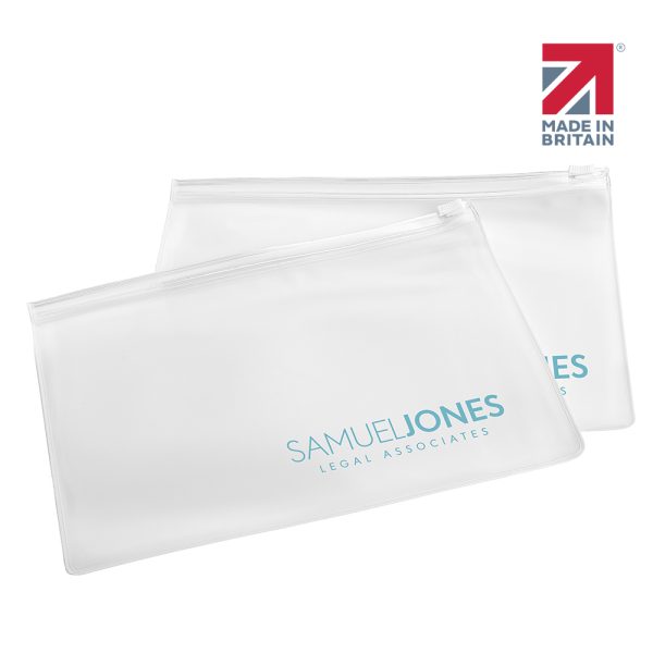 A5 PVC Slide Zippered Pouch